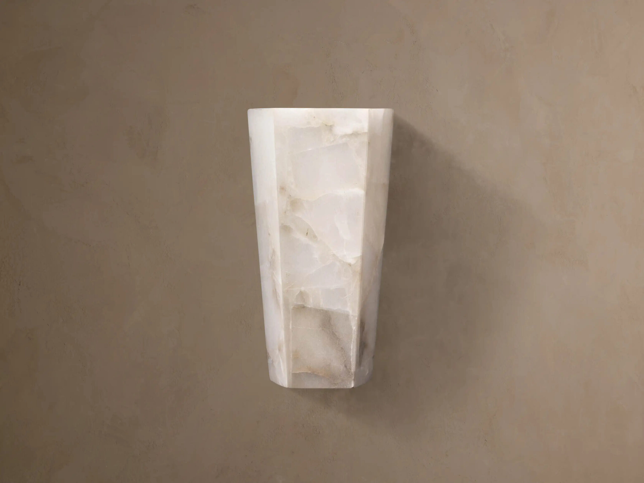 799631H040_BHF260113 GV Alabaster Sconce Hexagonal Wall Light - Image 1