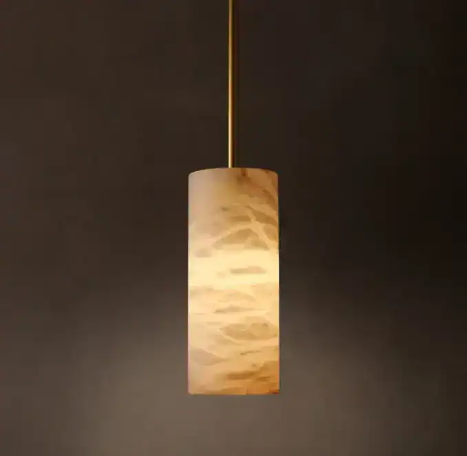 Elegant modern pendant lamp with warm beige shade for stylish lighting.