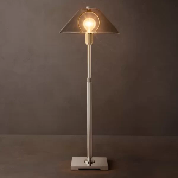 Modern Gorvey lighting floor lamp with exposed bulb and sleek design.
