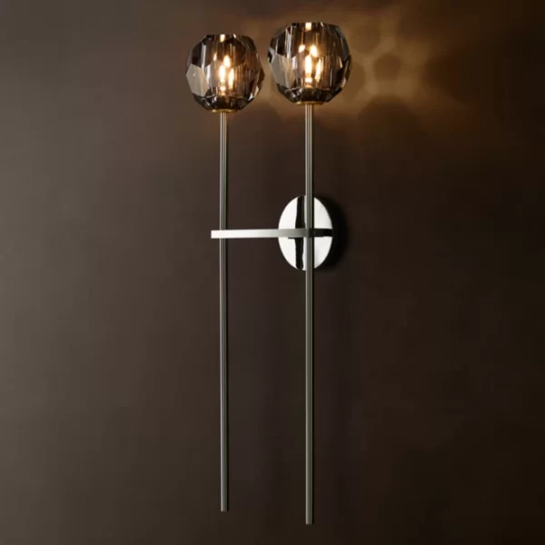 Elegant modern wall sconces with metallic finish for stylish lighting.