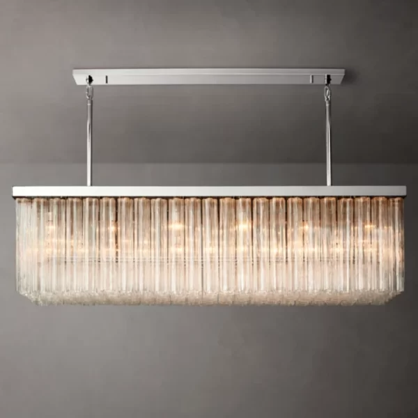 Elegant chandelier by Gorvey Lighting with crystal accents and modern design.