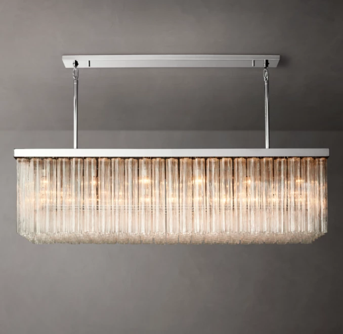 Elegant chandelier by Gorvey Lighting with crystal accents and modern design.
