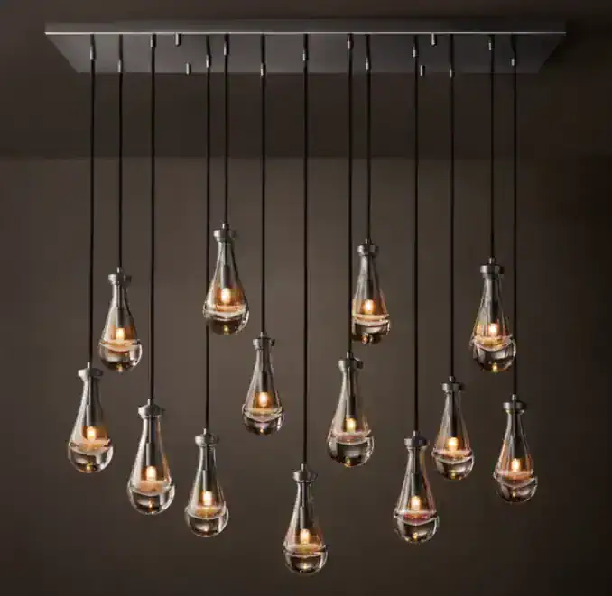Elegant modern pendant lighting with multiple glass bulbs for stylish interiors.