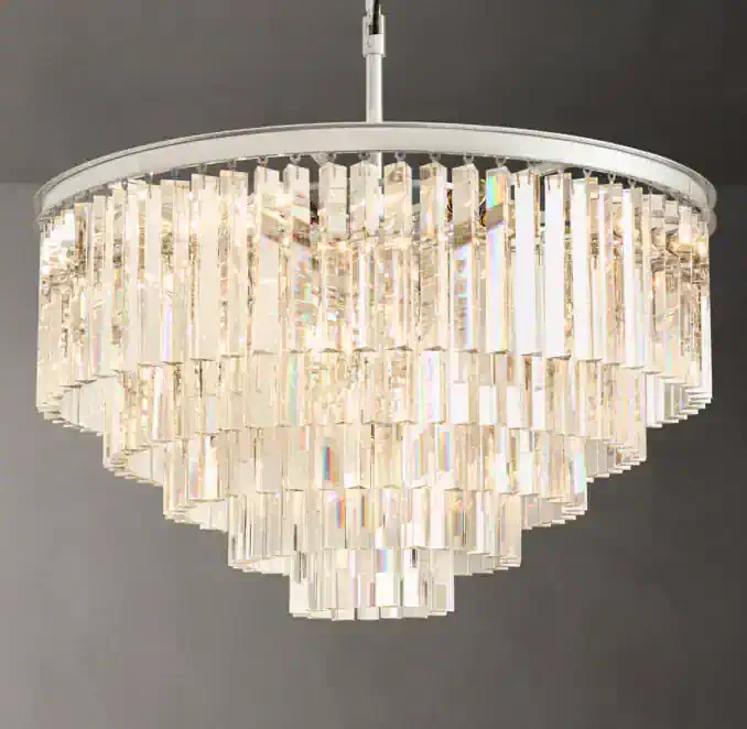 Elegant crystal chandelier by Gorvey Lighting for luxurious interiors.
