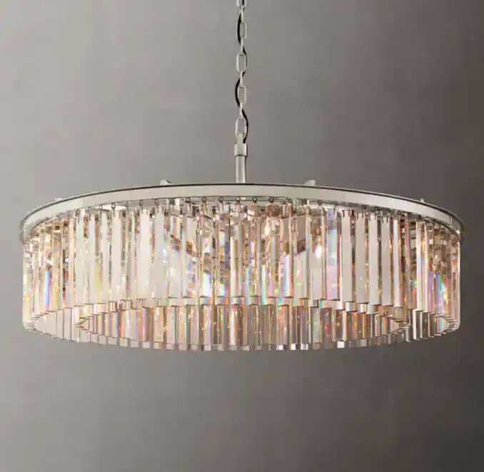 Elegant crystal chandelier by Gorvey Lighting for luxury interiors.