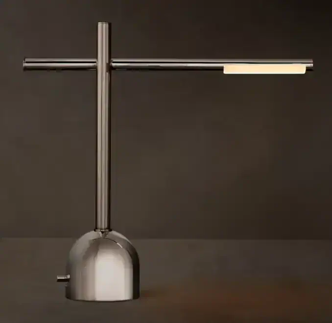 Modern Gorvey task lamp with sleek metal finish and adjustable LED shade.