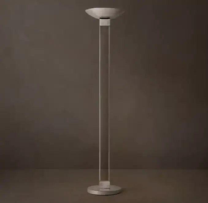 Modern white floor lamp with a sleek design for stylish lighting.