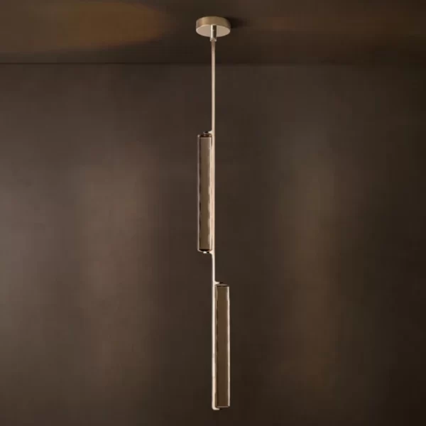 Modern pendant light fixture with sleek metallic design for contemporary interiors.
