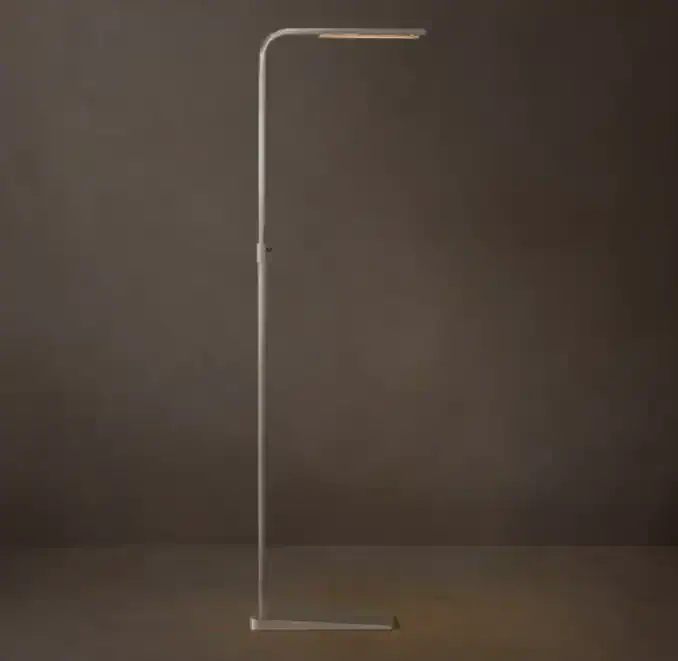 Modern adjustable LED floor lamp with sleek design for home or office.