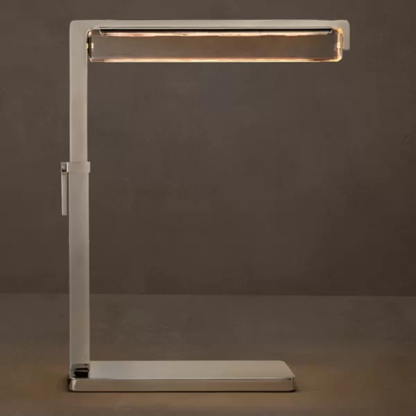 Modern LED task lamp with sleek design and adjustable arm.