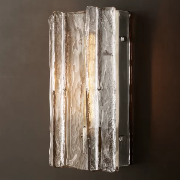 Modern glass sconce by Gorvey Lighting for stylish interior lighting.