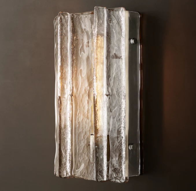 Modern glass sconce by Gorvey Lighting for stylish interior lighting.