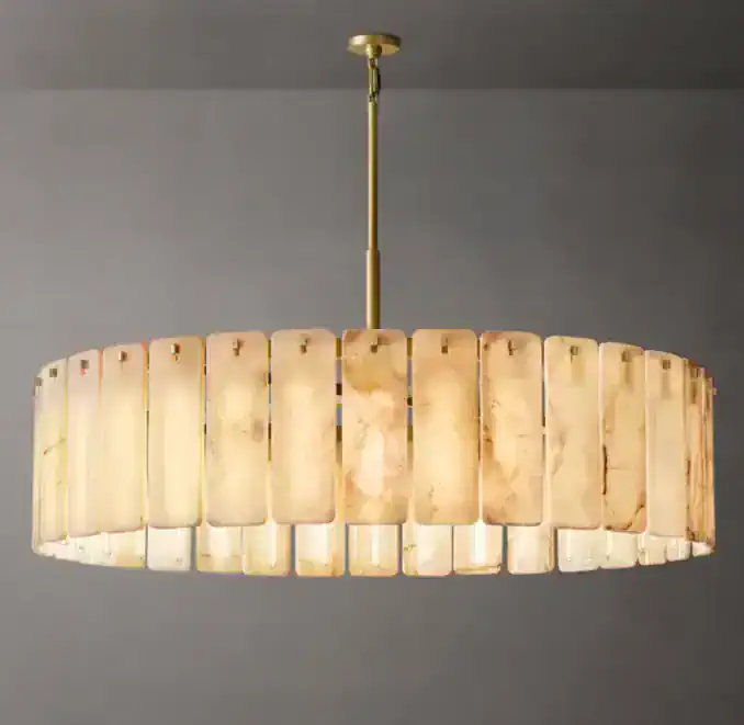 Elegant Onyx chandelier with gold accents for modern interiors.