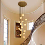 14 Light Alabaster Staircase Chandelier - Image 4