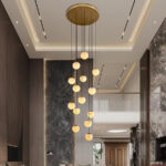 14 Light Alabaster Staircase Chandelier - Image 2