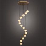 14 Light Alabaster Staircase Chandelier