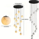 14 Light Alabaster Staircase Chandelier - Image 10